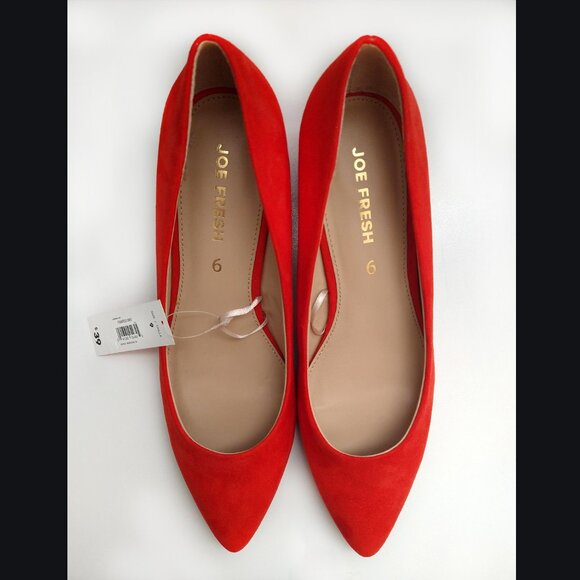 Vibrant Orange Block Heel Shoes, Joe Fresh, Women's 9, NWT - Picture 7 of 7